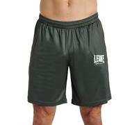 Leone 1947 Pantaloncini Uomo Logo - Shorts Sportivi Training Fitness Palestra Boxe Kickboxing Verde/L - ABX121