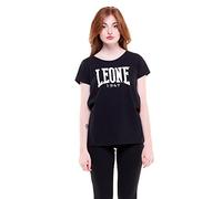 LEONE 1947 - T-Shirt da Donna Maniche Corte Logo Grande Welcome Back - W4212S5J02 - Black-Optic White (0900), L