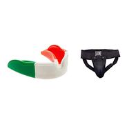 LEONE 1947 Titan Paradenti, Tricolore, Taglia Unica & PR321 Conchiglia Uomo, Nero, L