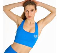 LEONE 1947 Top Logo ABX116 Reggiseno Sportivo Donna Seamless con Coppe Removibili, Supporto Medio, Blu Zaffiro, S