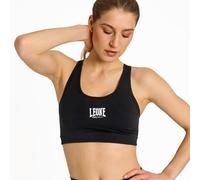 LEONE 1947 Top Logo ABX148 Reggiseno Sportivo Donna in Cool Spandex, Nero, M