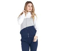 LEONE 1947 - Tuta con collo in piedi e zip da donna Live in Colors - W3770A4F13A - GREY MELANGE (04), S