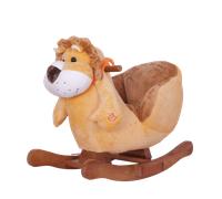 Leone a dondolo con sciarpa arancione per bambini