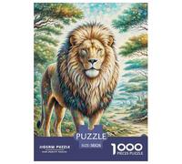 Leone africano Puzzle Intrattenimento Creativo 1000 Elementi Giochi Animaliie selvatico Puzzle Relax Decorazione Perfetta Sfide Divertenti Per Adulti 38x26cm/1000pcs