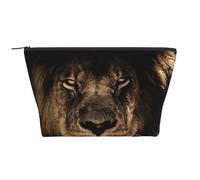 Leone africano Wild Feline Mane Primo piano della fauna selvatica, Borsa da toilette Borsa per trucco Borsa per cosmetici Borsa da toilette da viaggio portatile