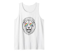 Leone Arcobaleno Occhiali da Sole Art Design Canotta