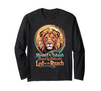 Leone benedetto da Yahuah amato da Yahusha Led Ruach Tee Maglia a Manica