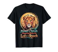 Leone benedetto da Yahuah amato da Yahusha Led Ruach Tee Maglietta