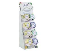 Leone Caramelle Senza Zucchero con LeonSnella Stevia Espositore da 24 Lattine da 30 grammi Vegane Senza Glutine e Prive di Coloranti Artificiali