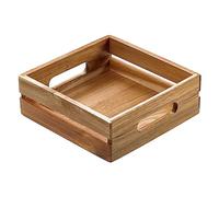 Leone - S5003 - Cassetta per alimenti - 20 x 20 x 7 cm - legno di acacia - Leone - 96608 - Conf. da 1 Pz. - S5003