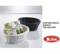 Leone Cestino Vanity Ovale cm 16x13x6h Bianco LEO0560B