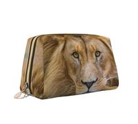 Leone che riposa borsa per il trucco con stampa stock gratuita borsa da toilette versatile portatile borsa cosmetica di grande capacità per le donne, bianco, Taglia unica, Beauty case