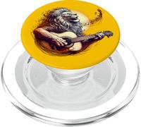 Leone che suona la chitarra divertente musica rock chitarra le PopSockets PopGrip per MagSafe