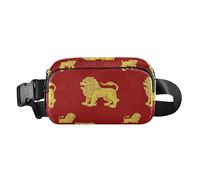 Leone cinese Rosso Fortunato Elegante Croce Body Bag Belt Pack per donna d'affari Mini con Cinghia Regolabile per Viaggio Vacanza Running mandiles para mujer de cocina, Leone cinese rosso fortunato,