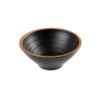 LEONE | Ciotola Stile Giapponese Molto Capiente in Melamina per Ramen Poke e Utilizzabile come Insalatiera Lavabile in Lavastoviglie e Adatta per Ogni Alimento Diametro 23cm Capienza 1,8L Nera