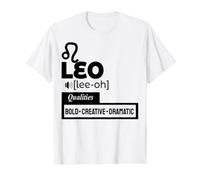 Leone Compleanno Segno Zodiacale Uomini e Donne Leo Amore Divertente Leone Maglietta con Stampa Grafica Economica, Uomo, Bianco, L
