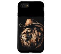 Leone coraggioso con cappello da cowboy per un look selvaggio Custodia per iPhone SE (2020) / 7 / 8