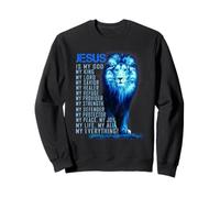 Leone Cristiano Gesù è Il Mio Dio Re, Signore e Salvatore Felpa