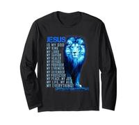 Leone Cristiano Gesù è Il Mio Dio Re, Signore e Salvatore Maglia a Manica