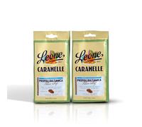 Leone dal 1857 - Caramelle Senza Zucchero Propoli Balsamica - Caramelle Senza Glutine e Vegane - 2 Sacchetti Caramelle Dure da 125g (2 x 125g)