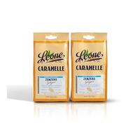 Leone dal 1857 - Caramelle Senza Zucchero Zenzero - Caramelle gusto Zenzero Senza Glutine e Vegane - 2 Sacchetti Caramelle Dure da 125g (2 x 125g)