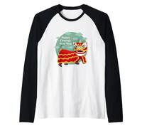 Leone Dance Head - Happy Chinese New Year - Red Fire Goat Maglia con Maniche Raglan
