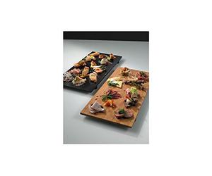 Leone Decorazioni Vassoio Sushi in Bamboo Nero 50X23X2,5