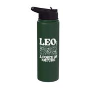 Leone della Forza della Natura Leone Zodiaco Stainless Steel Insulated Water Bottle