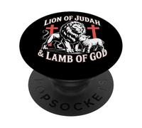 Leone di Giuda Agnello di Dio Christian Streetwear PopSockets PopGrip Adesivo