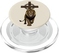 Leone Di Giuda Cristiano Croce Corona E Spine Fede PopSockets PopGrip per MagSafe