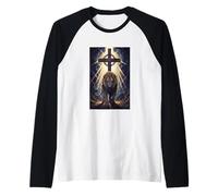Leone di Giuda Croce Cristiana Resurrezione Fede Maglia con Maniche Raglan