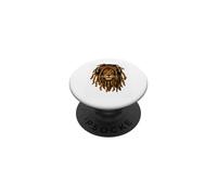 Leone di Giuda, Leone di Giuda, Leone Dreadlocks, Camicia Leone Rasta PopSockets PopGrip Adesivo