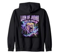 Leone di Giuda Retro Anni '90 Christian Streetwear Bootleg Felpa con Cappuccio