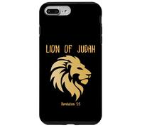 Leone di Giuda Rivelazione cristiana 5:5 Versetto biblico di fede Custodia per iPhone 7 Plus/8 Plus