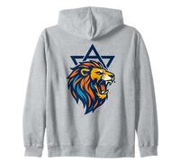 Leone di Giuda Stella di Davide - Am Yisrael Chai Orgoglio Ebraico Felpa con Cappuccio