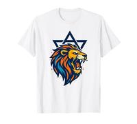 Leone di Giuda Stella di Davide - Am Yisrael Chai Orgoglio Ebraico Maglietta
