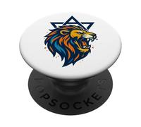 Leone di Giuda Stella di Davide - Am Yisrael Chai Orgoglio Ebraico PopSockets PopGrip Adesivo
