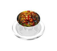 Leone di San Giorgio in vetro colorato medievale PopSockets PopGrip per MagSafe