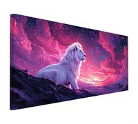 Leone Diamond Painting Adulti, 5D Diamantini Crystal Art Quadri Diamond Painting Sogno Motivo, Grande Pittura Diamante Kit Fai Da Te per Adulti 70x30cm per Decorazioni Parete Casa, Regalo Donna G-27