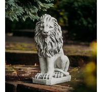 Leone direzione vista sinistra statua in pietra H.53 cm 35 x 26 cm 39 kg ceme...