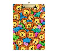 Leone Doodle colorato A4 mappa Appunti trasparente per studenti ragazze bambini insegnante Appunti Dimensioni 9 x 12