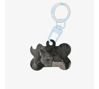 Leone e leonessa stampa acrilico ornamento osso cane, tag animali domestici, portachiavi cane tag per le vacanze per gli amanti degli animali domestici, regalo per cani