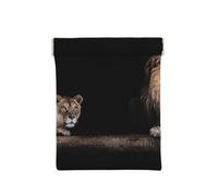 Leone e tigre selvaggi, Spremere il portafoglio superiore da donna Borsa portaoggetti Piccola portamonete Portamonete