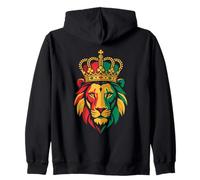 Leone etiope di Giuda Corona Zion Reggae Felpa con Cappuccio