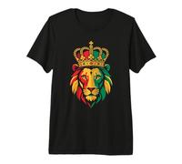 Leone etiope di Giuda Corona Zion Reggae Maglietta Premium