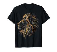 Leone faccia grafica animale amante ritratto opera d'arte leone Maglietta