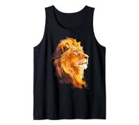 Leone Face Art Animal Graphic Safari Africano Cool Canotta