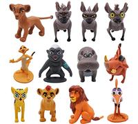 Leone Figurine per Torte ,12 Pezzi Mini Leone Giocattoli ,Leone Decorazioni per Torte di Compleanno,per Bambini e Baby Shower Forniture per la Decorazione della Torta della Festa di Compleanno