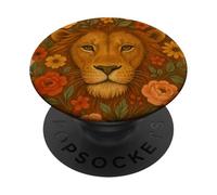 Leone Floreale Zodiaco Natura Selvaggia Giungla Bloom Spirit PopSockets PopGrip Adesivo