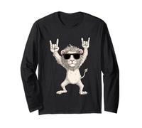 Leone Fresco con Occhiali da Sole Che dondola Fuori Maglia a Manica